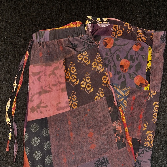 SHEIN Multicolor Patchwork Wide Leg Pants - Picture 2 of 4